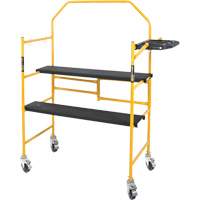 nsemble d'&eacute;chafaudage &agrave; montant de s&eacute;curit&eacute; & tablette pour outils de 4' Jobsite Series, Cadre Acier, 49-1/2" p x 57-3/4" h Solutions industrielles ALPHA