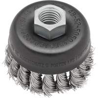 Knot Wire Cup Brush, 3" Dia. x 5/8"-11 Arbor Solutions industrielles ALPHA