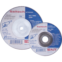 Meule Saitech Ultimate Performance, 4" x 1/4", Arbre 3/8", Oxyde d'aluminium, Type 27 Solutions industrielles ALPHA