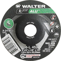 Meules &agrave; moyeu d&eacute;port&eacute; - Aluminium type 27, 4-1/2" x 1/8", Arbre de 7/8", Type 27 Solutions industrielles ALPHA