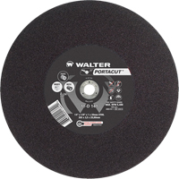 Meule &agrave; tronçonner rapide en acier inoxydable Portacut, 14" x 1/8", Arbre de 3/4", Type 1, Carbure de silicium, 5400 Tr/min Solutions industrielles ALPHA
