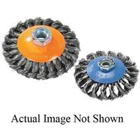 Knot-Twisted Wire Saucer Cup Brush, 6" Dia. x 5/8"-11 Arbor Solutions industrielles ALPHA