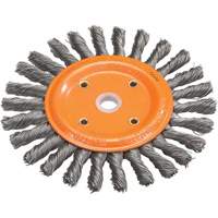 Knot-Twisted Wire Bench Wheel, 8" Dia., 0.0118" Fill, 5/8" Arbor, Steel Solutions industrielles ALPHA