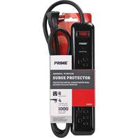 Surge Protector, 6 Outlets, 1000 J, 1875, 4' Cord Solutions industrielles ALPHA