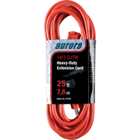 Cordon rallonge en vinyle, Ext&eacute;rieur, SJTW, AWG 14/3, 15 A, 25' Solutions industrielles ALPHA