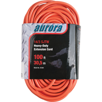 Cordon rallonge en vinyle, Ext&eacute;rieur, SJTW, AWG 14/3, 13 A, 100' Solutions industrielles ALPHA