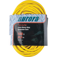 Cordon rallonge en vinyle, Ext&eacute;rieur, SJTW, AWG 12/3, 15 A, 100' Solutions industrielles ALPHA