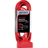 Cordon rallonge en vinyle, Ext&eacute;rieur, SJTW, AWG 14/3, 15 A, 3 prise(s), 25' Solutions industrielles ALPHA