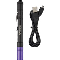Lampe stylo UV avec port de recharge micro USB Stylus Pro, DEL, Corps en Aluminium, piles Rechargeable, Compris Solutions industrielles ALPHA