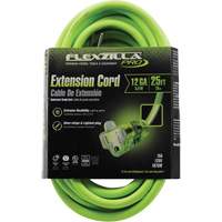 Flexzilla&reg; Pro Industrial Extension Cord, All-Weather, SJTW, 12/3 AWG, 15 A, 25' Solutions industrielles ALPHA
