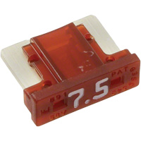 Fusible &agrave; lames pour automobiles LP de la s&eacute;rie MINI, Cartouche, 7,5 A, 58 V Solutions industrielles ALPHA