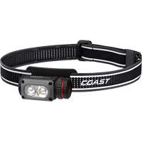 Lampe frontale COAST WPH10R &agrave; deux couleurs avec aimant et agrafe, DEL, 500 lumens, 3,25 hres de fonctionnement, piles Rechargeable Solutions industrielles ALPHA